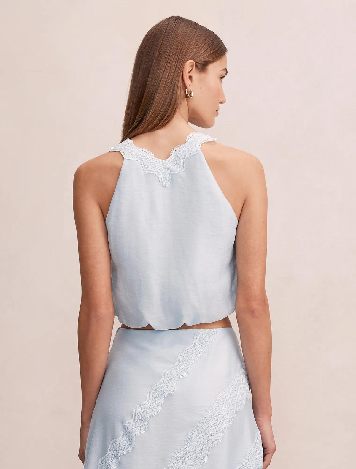 Maeve Lace Tie Top Blue Bell Co-ord