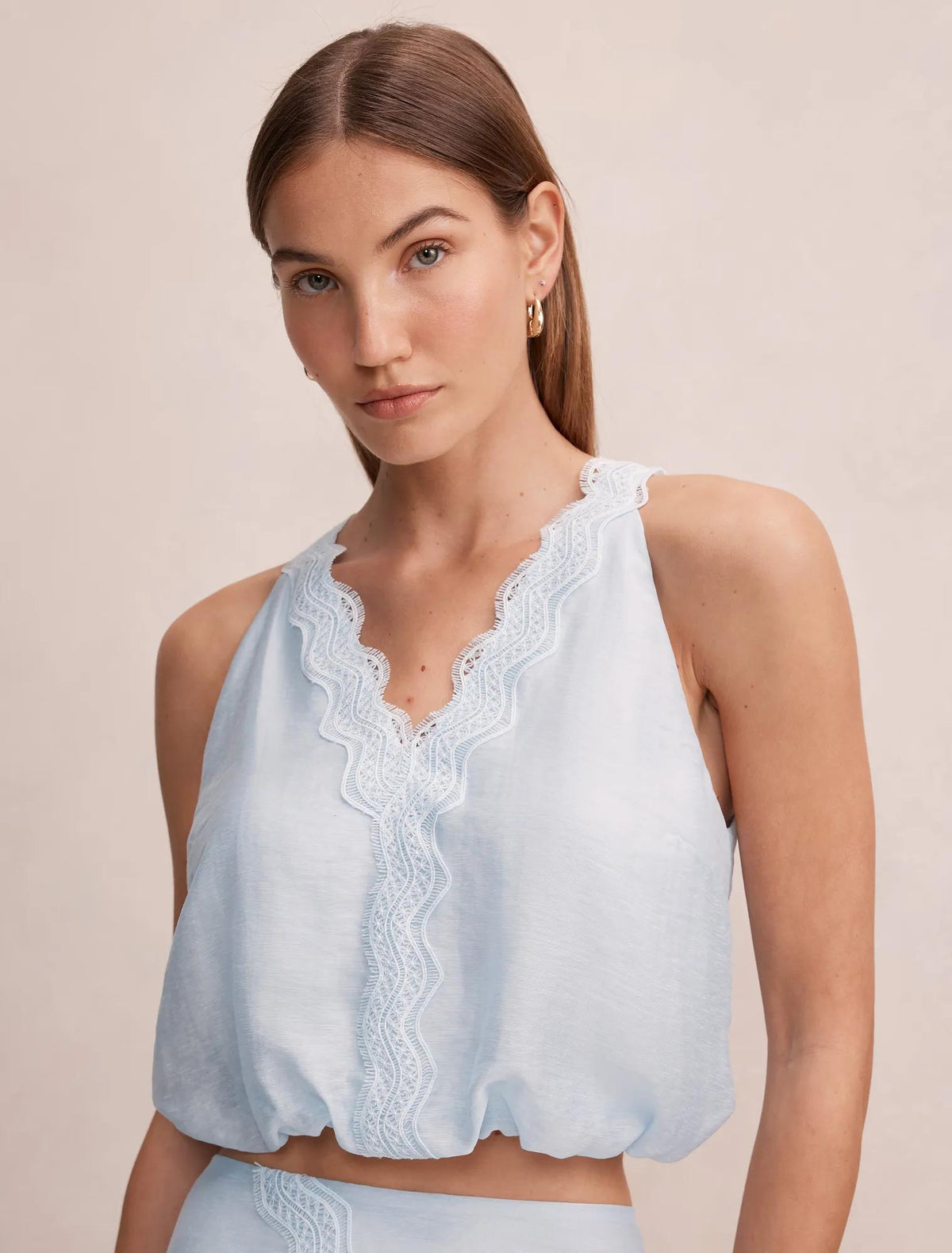 Maeve Lace Tie Top Blue Bell Co-ord