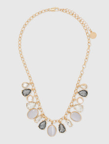 Signature Bridie Waterproof Stone Charm Necklace Multi_mannequin