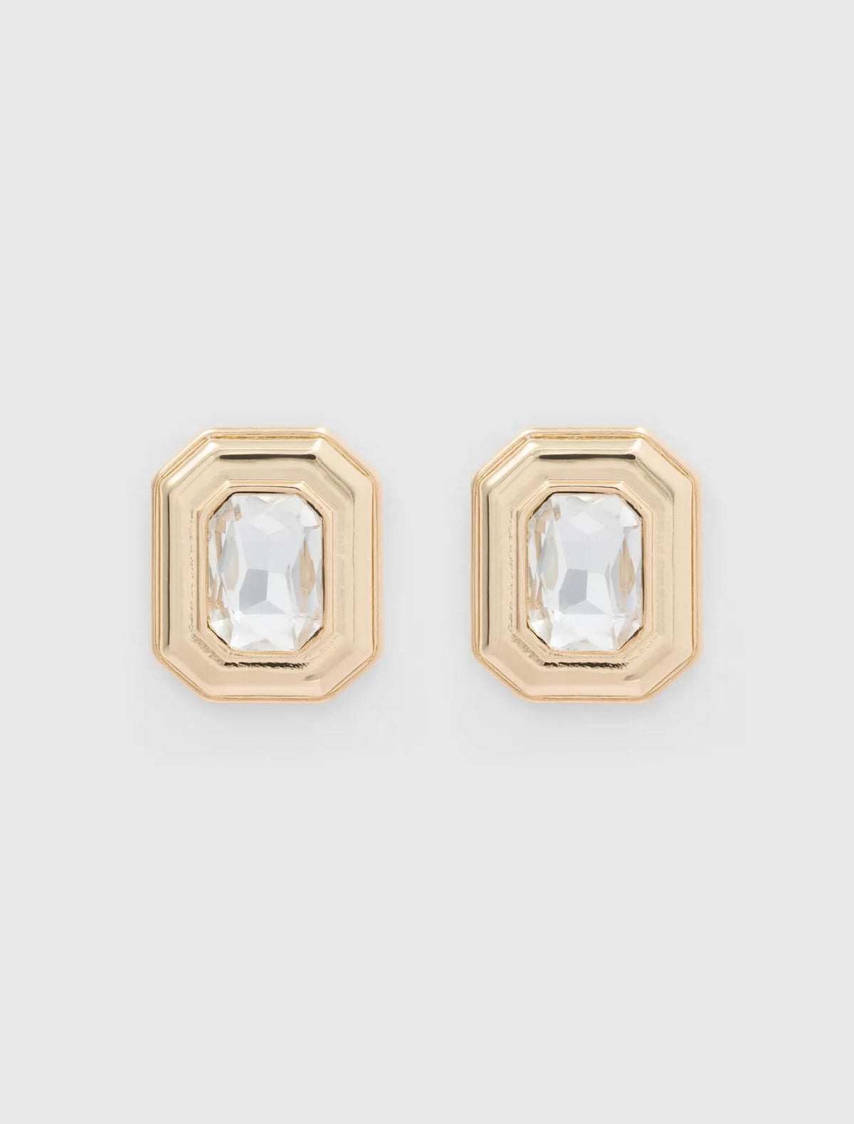Signature Clarence Stone Stud Crystal/Gold_mannequin