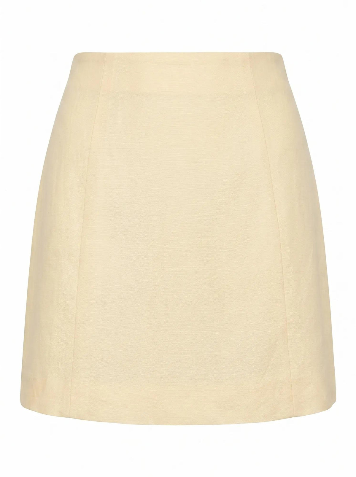Ali Linen Mini Skirt Butter Yellow Set_mannequin