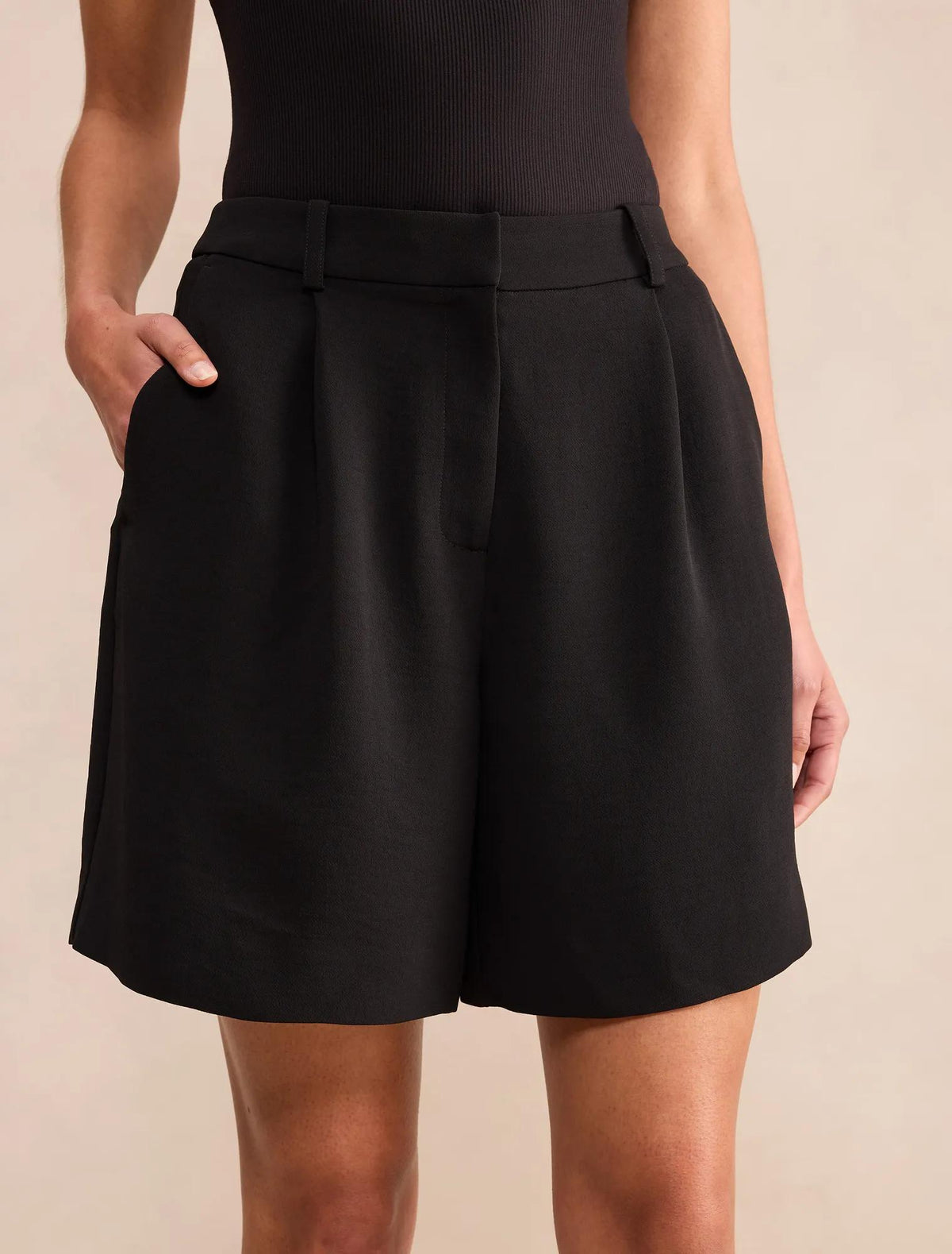 Olivia Longline Shorts Black