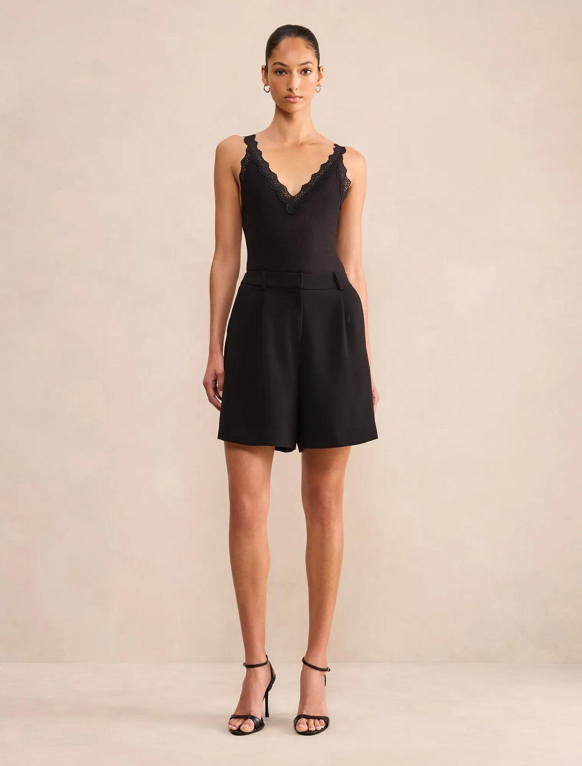 Olivia Longline Shorts Black