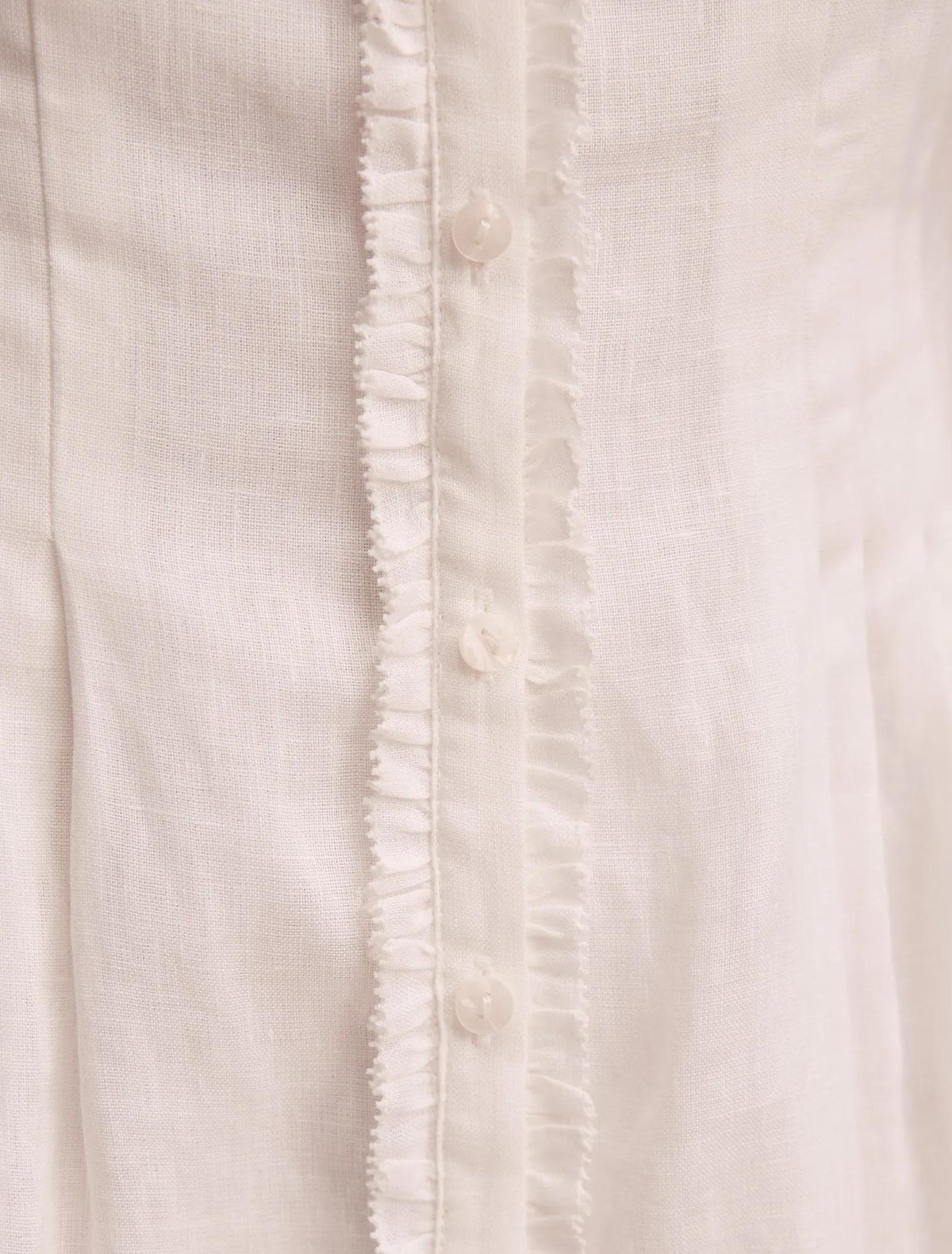 Adriana Pintuck Linen Midi Dress Porcelain