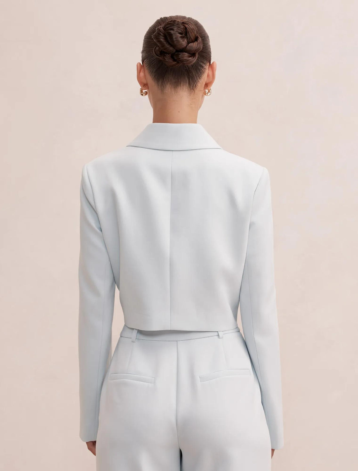 Alex Petite Top Collar Jacket Soft Blue Suit