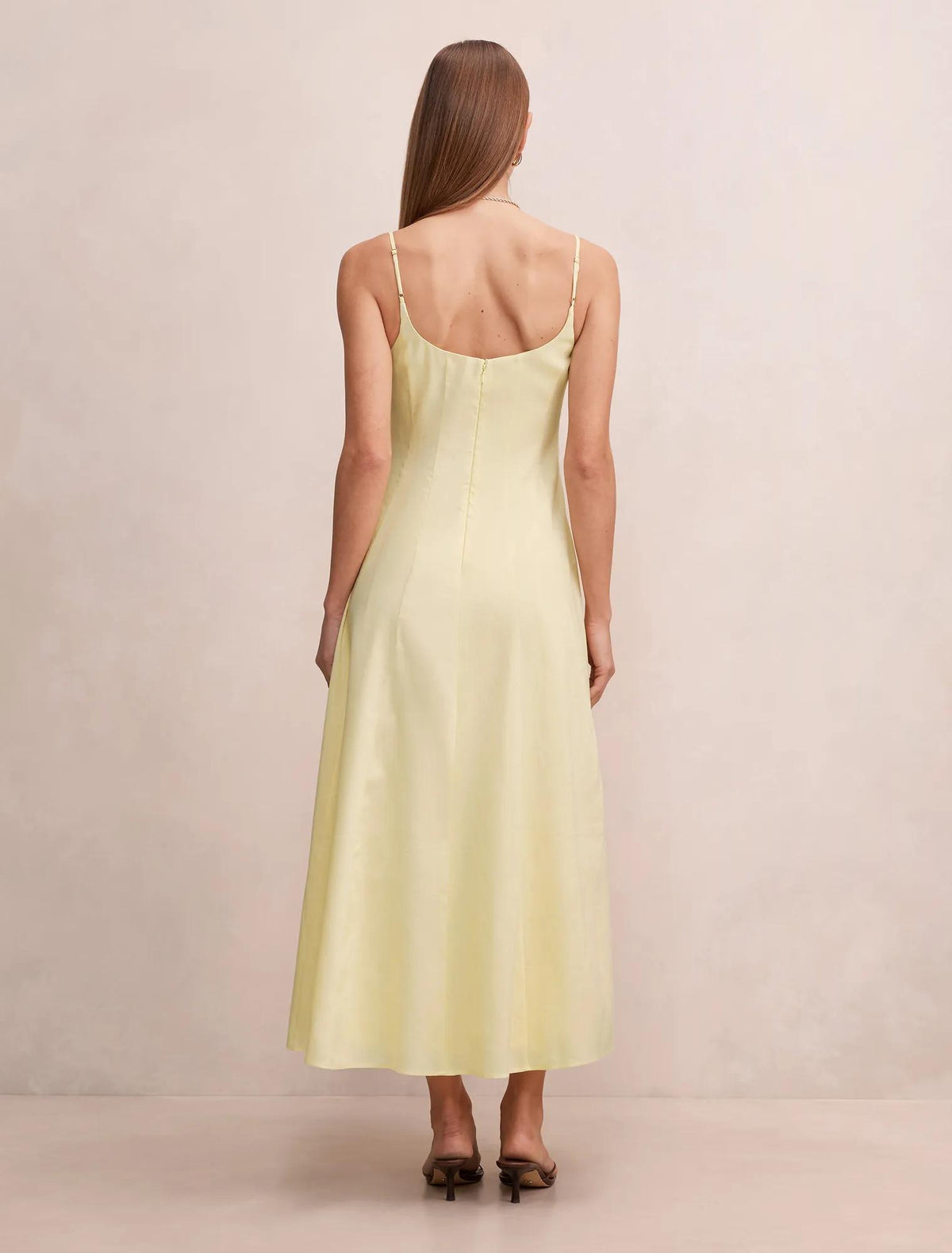 Emery Panel Midi Dress Soft Daffodil