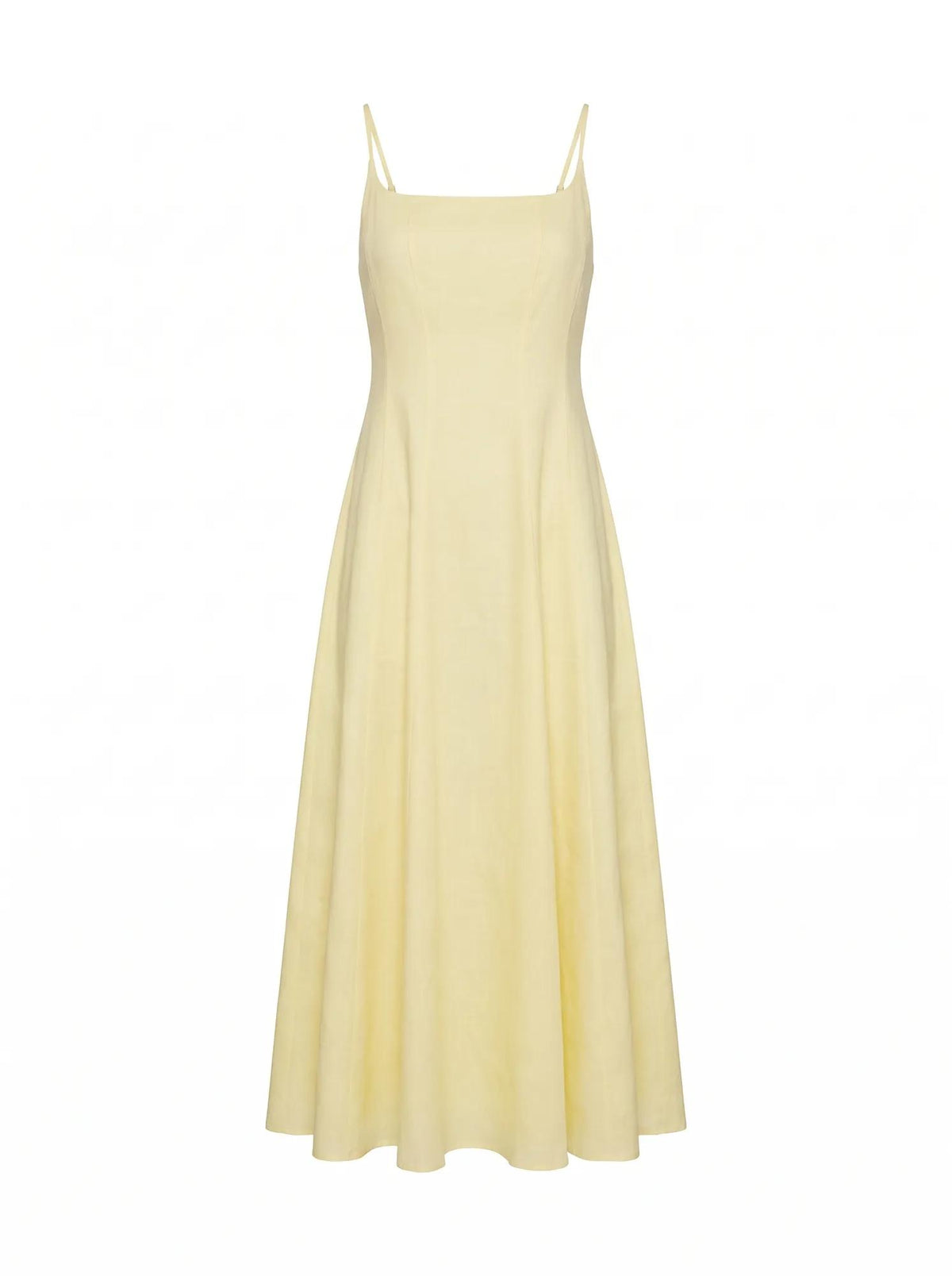Emery Panel Midi Dress Soft Daffodil_mannequin