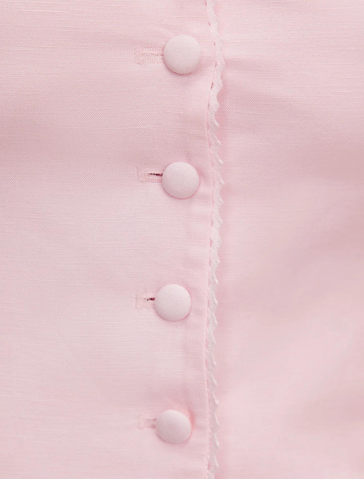Romy Button Top Pink Whisper Set