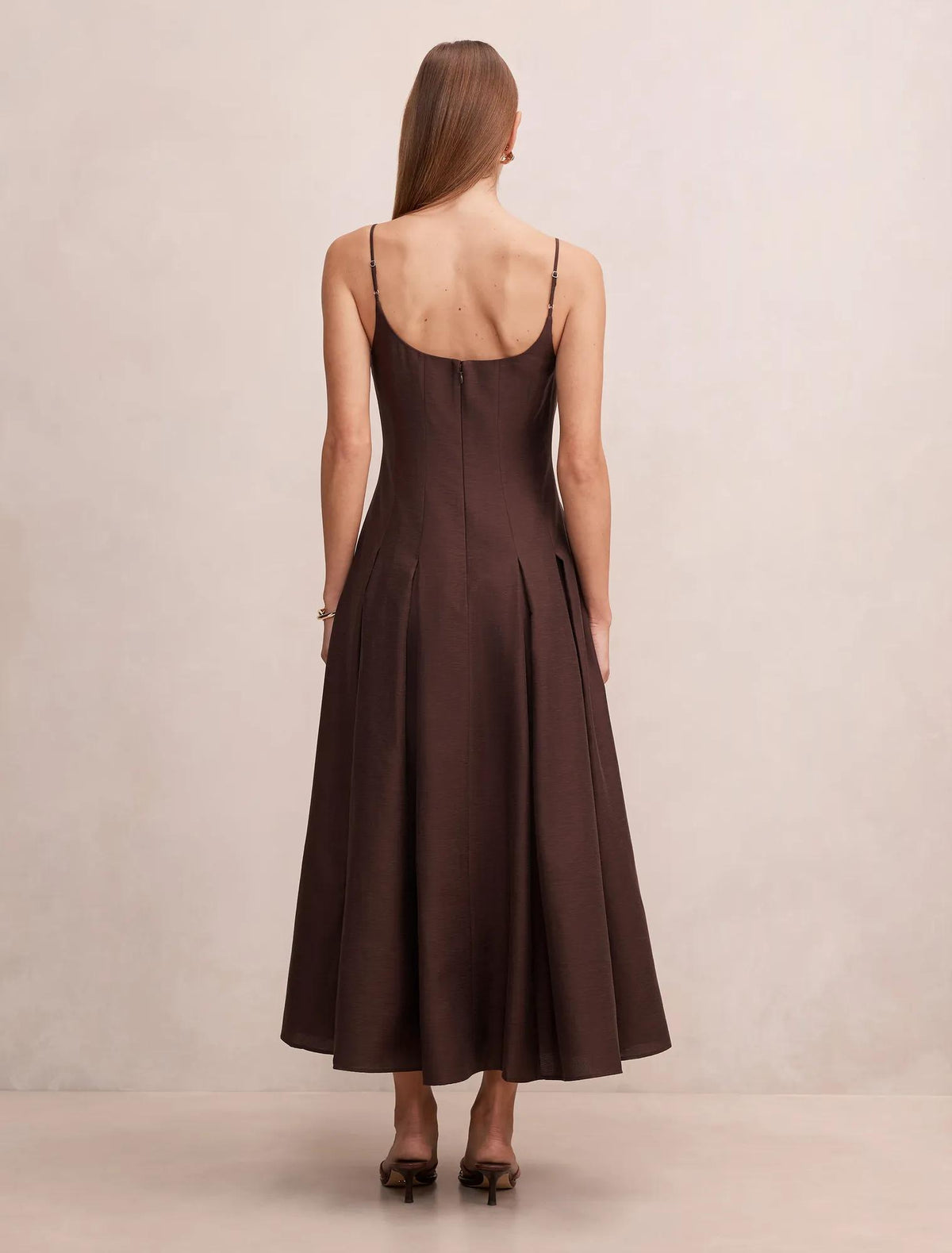 Emery Panel Maxi Dress Chocolate Freckle