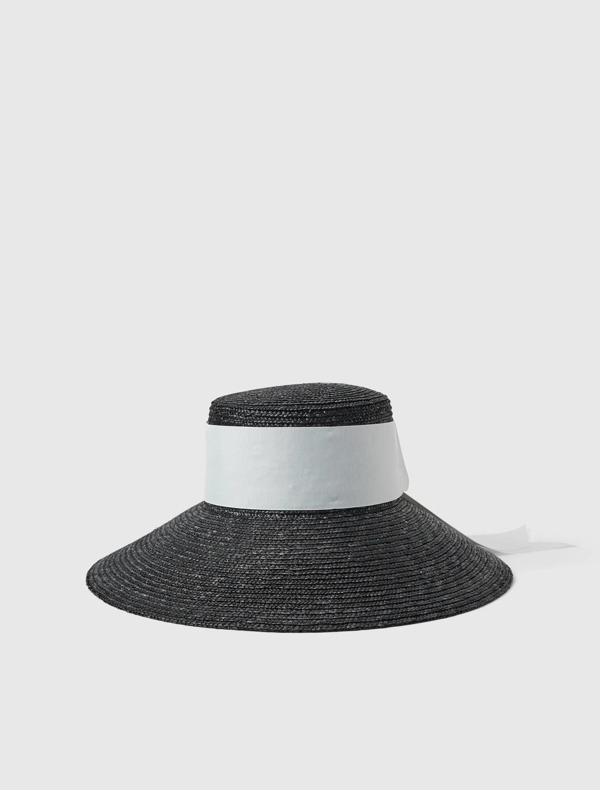 Elizabeth Wide Brim Hat Black / Ivory_mannequin