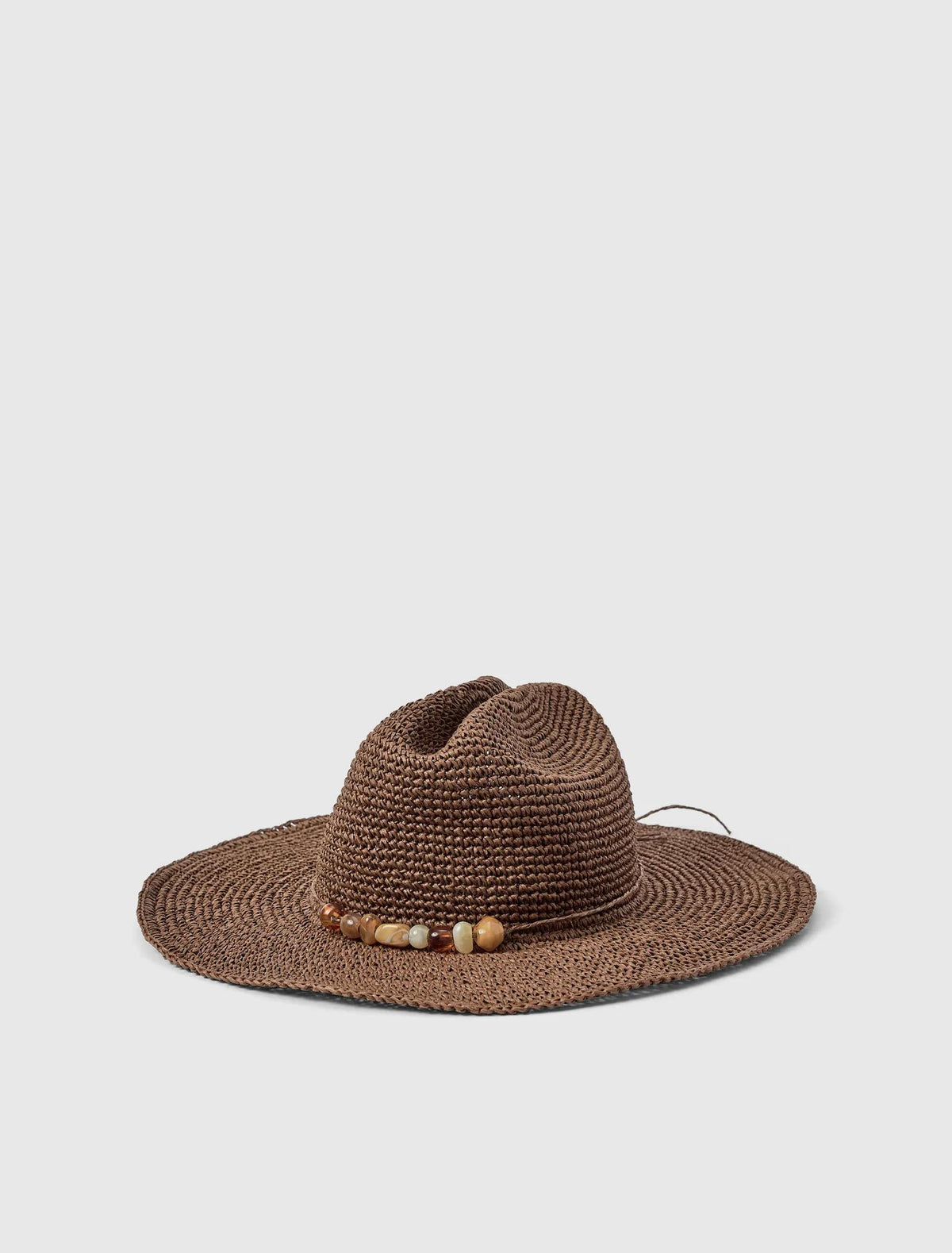 Bailey Bead Trim Hat Chocolate_mannequin