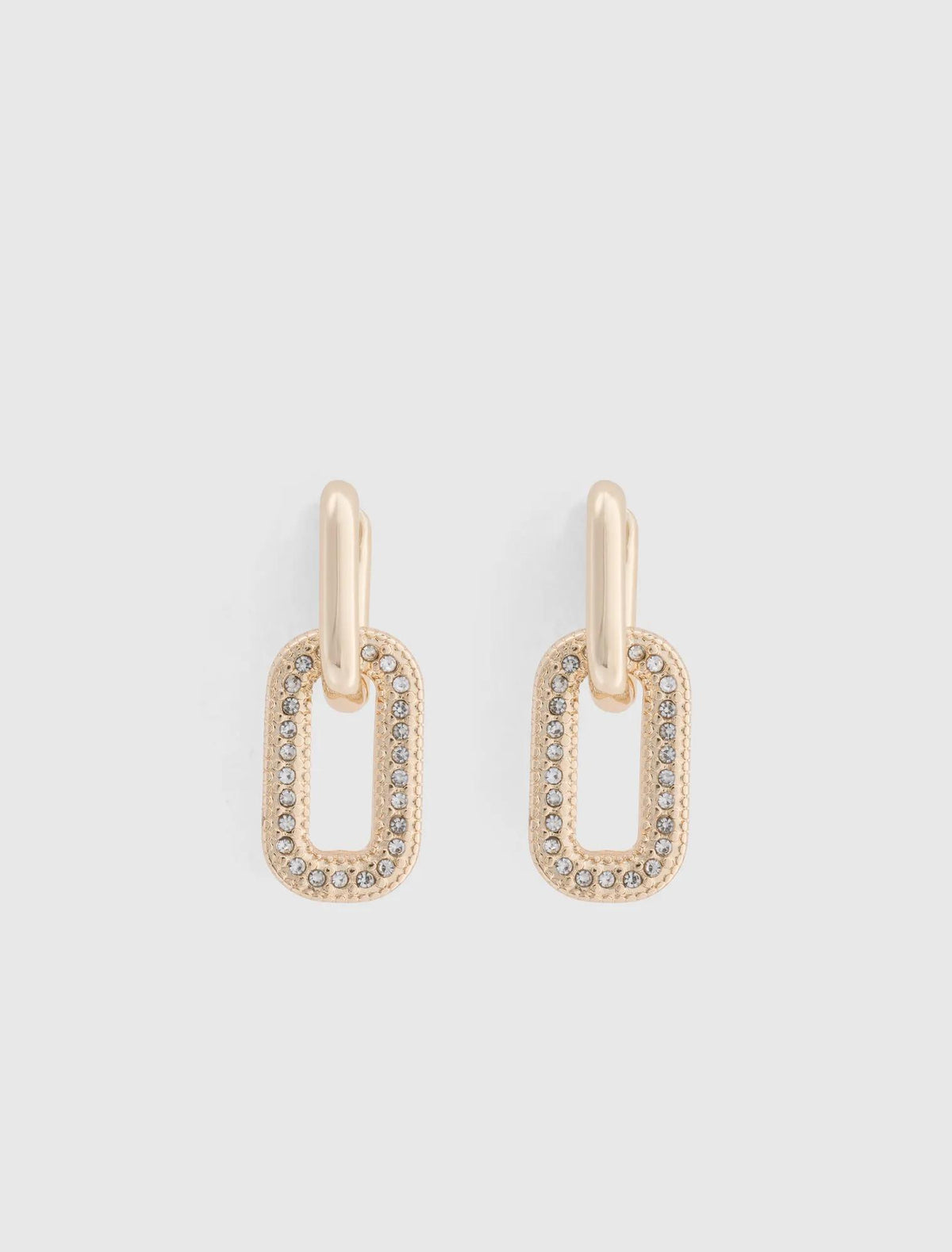 Sunny Small Link Earrings Gold/Crystal_mannequin