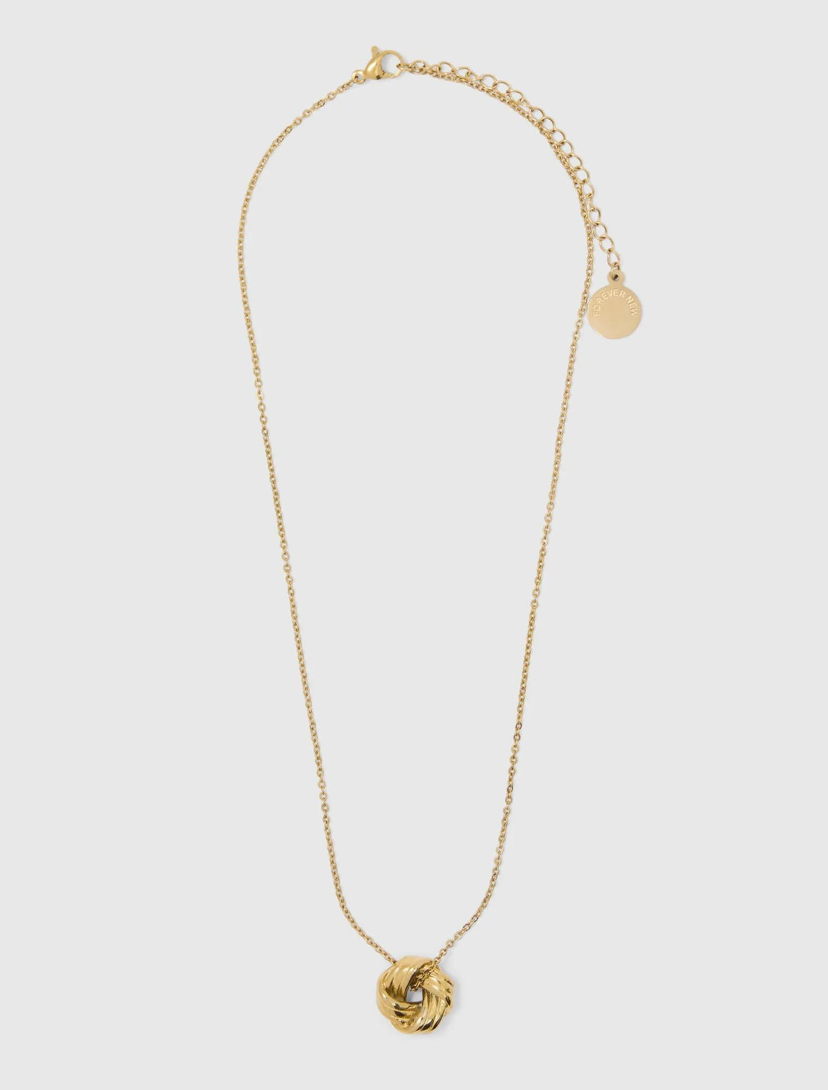 Tulsa Twist Pendant Necklace Gold Plated