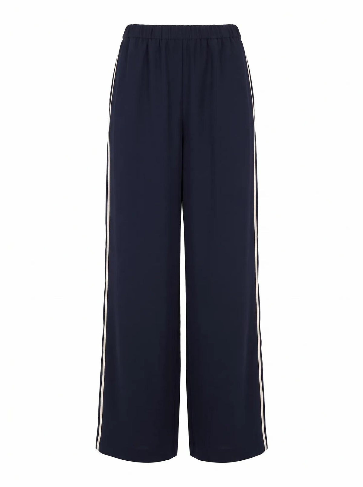 Chloe Side Stripe Wide Leg Pants Navy_mannequin