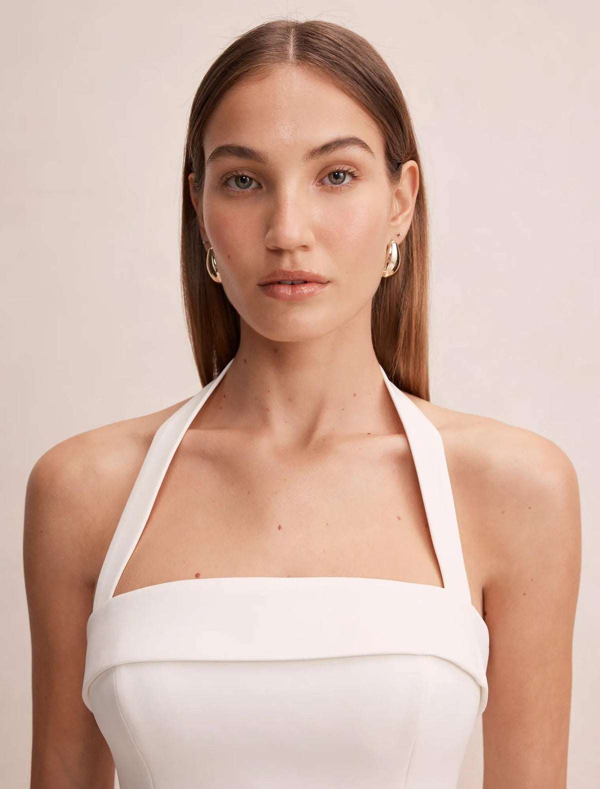 Shelly Halter Mini Dress Porcelain