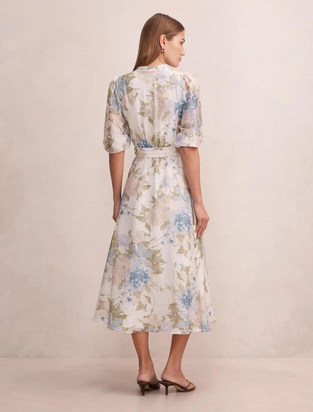 Irena Printed Midi Dress Light Halsey Floral
