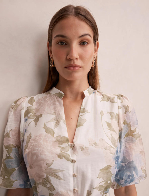 Irena Printed Midi Dress Light Halsey Floral