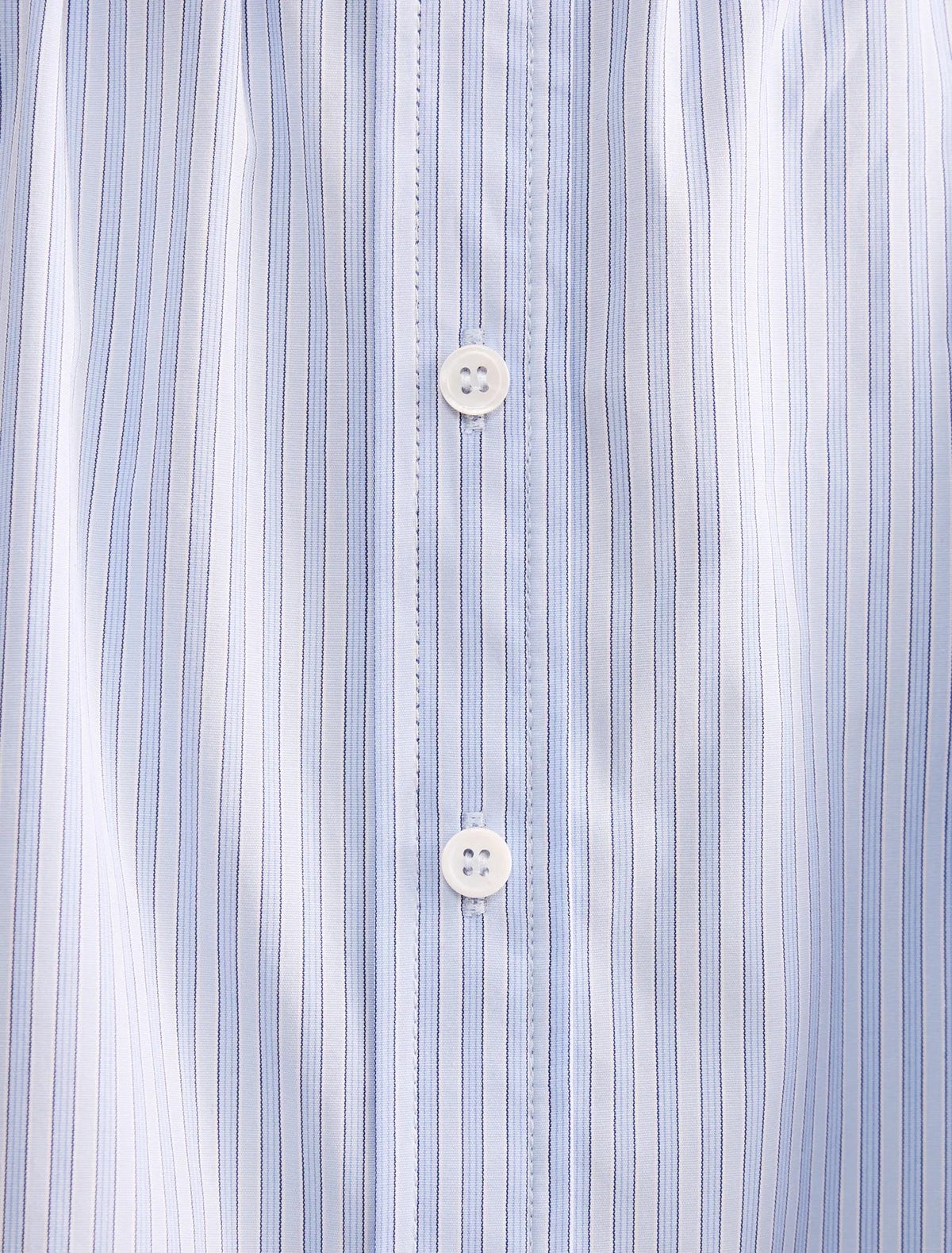 Mina Curve Stripe Shirt Midi Dress Blue Stripe
