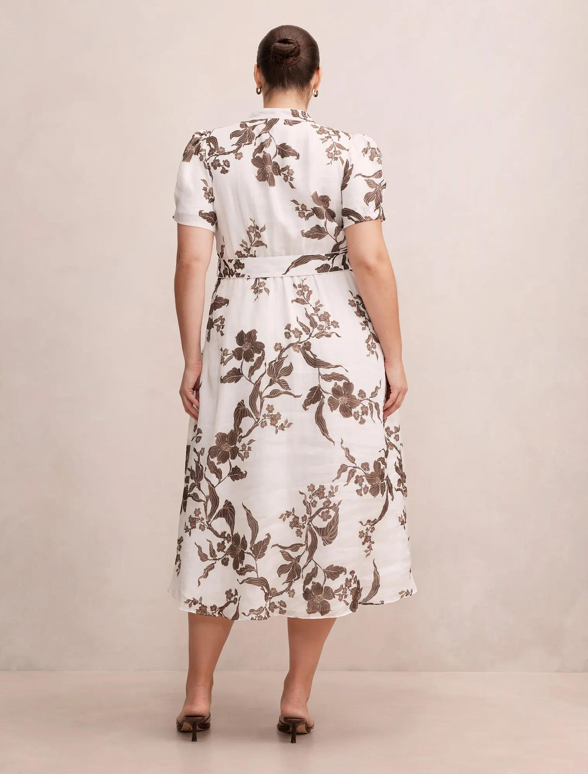 Bree Curve Shirt Midi Dress Light Mei Floral