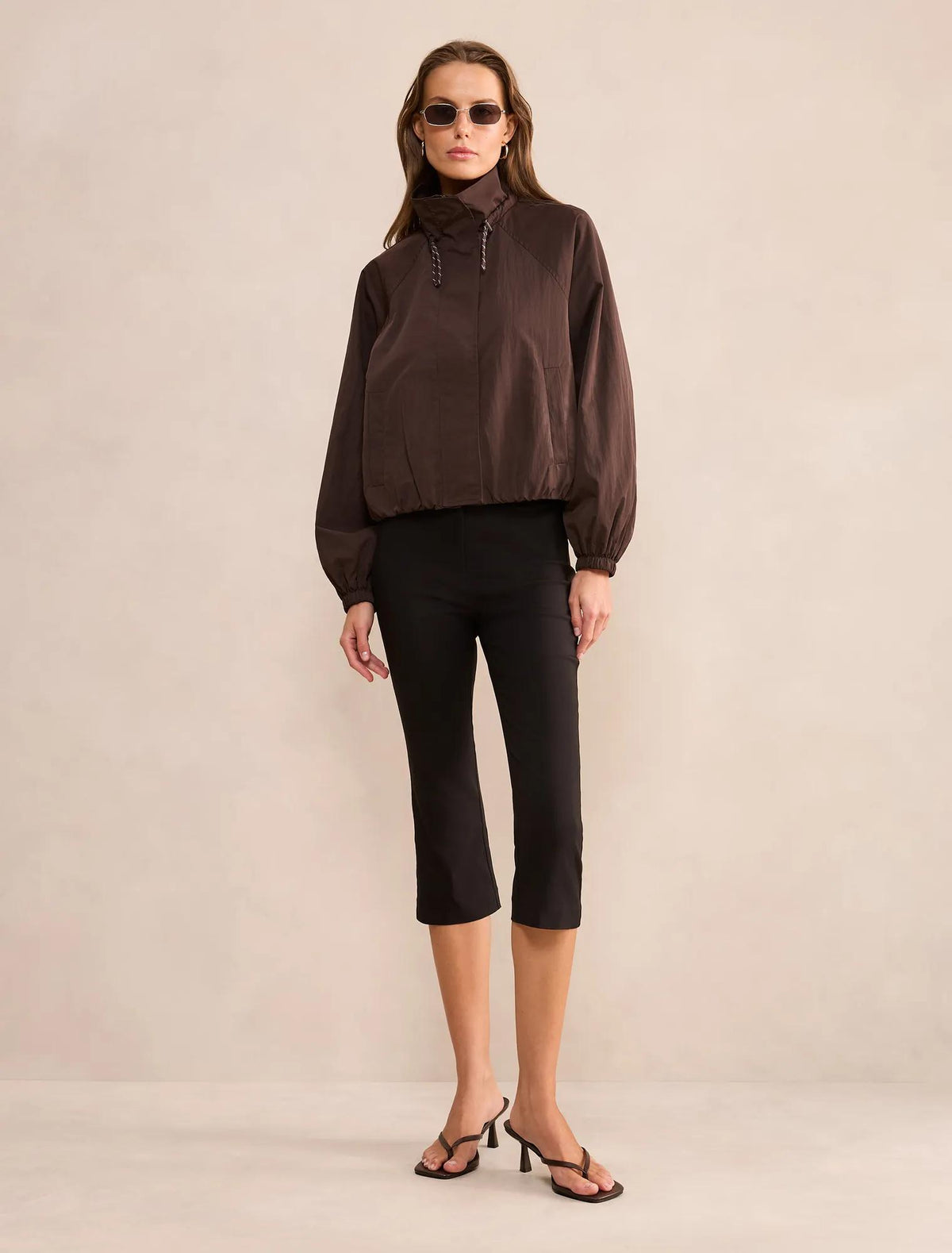 Rylie Windbreaker Jacket Chocolate