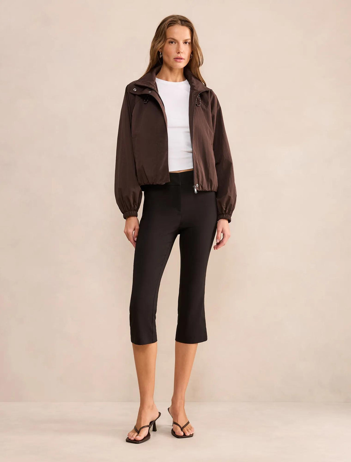 Rylie Windbreaker Jacket Chocolate