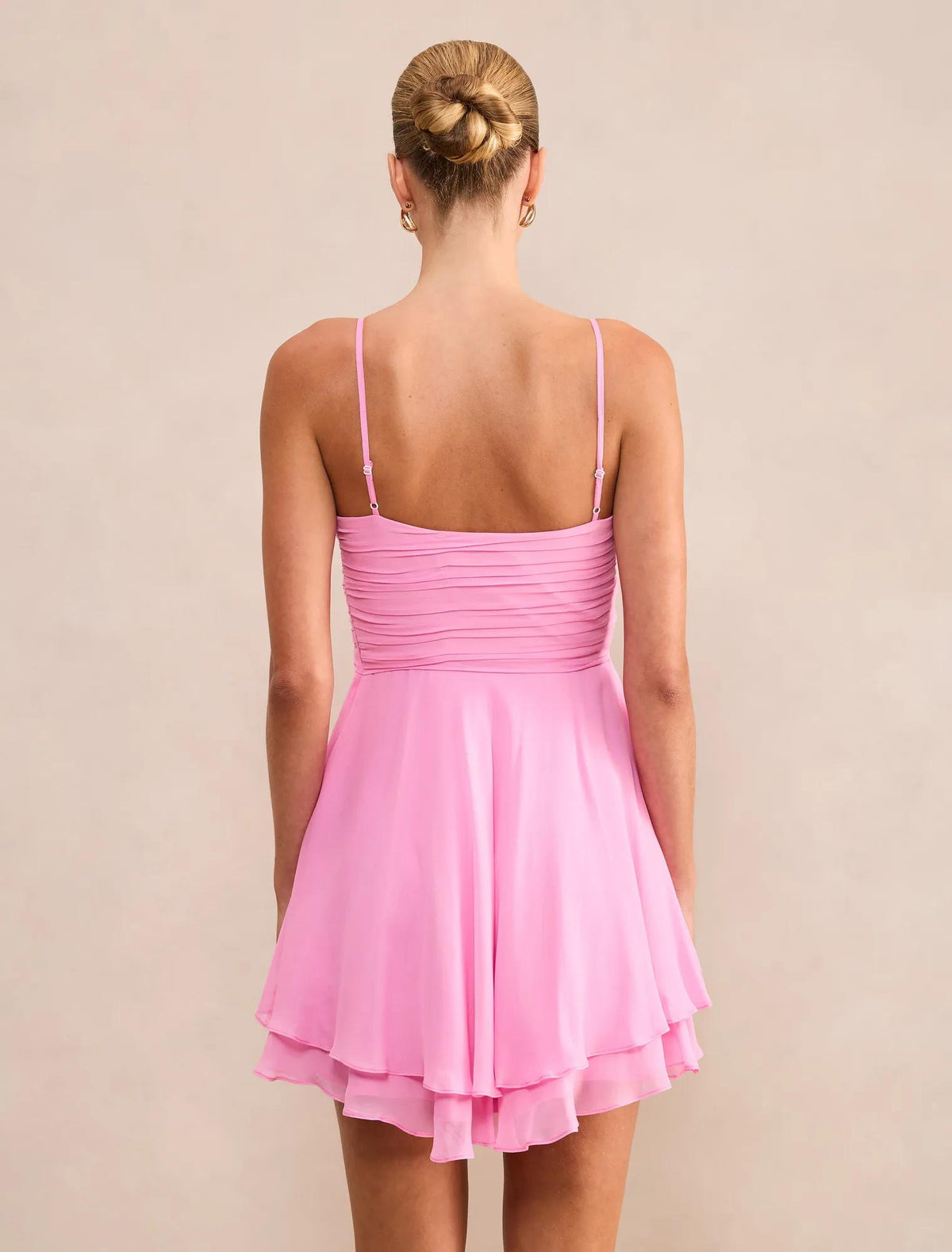 Billie Rosette Mini Dress BonBon Pink