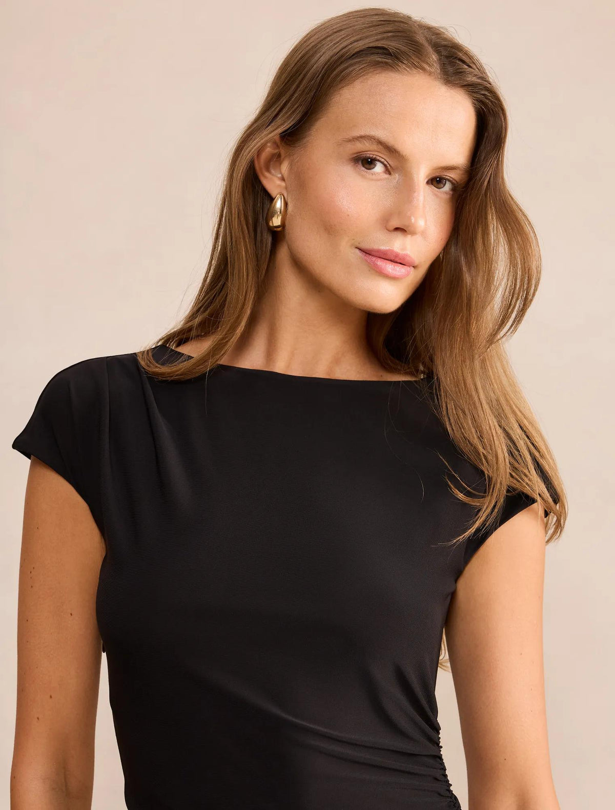Eloise Short Sleeve Lace Mini Dress Black