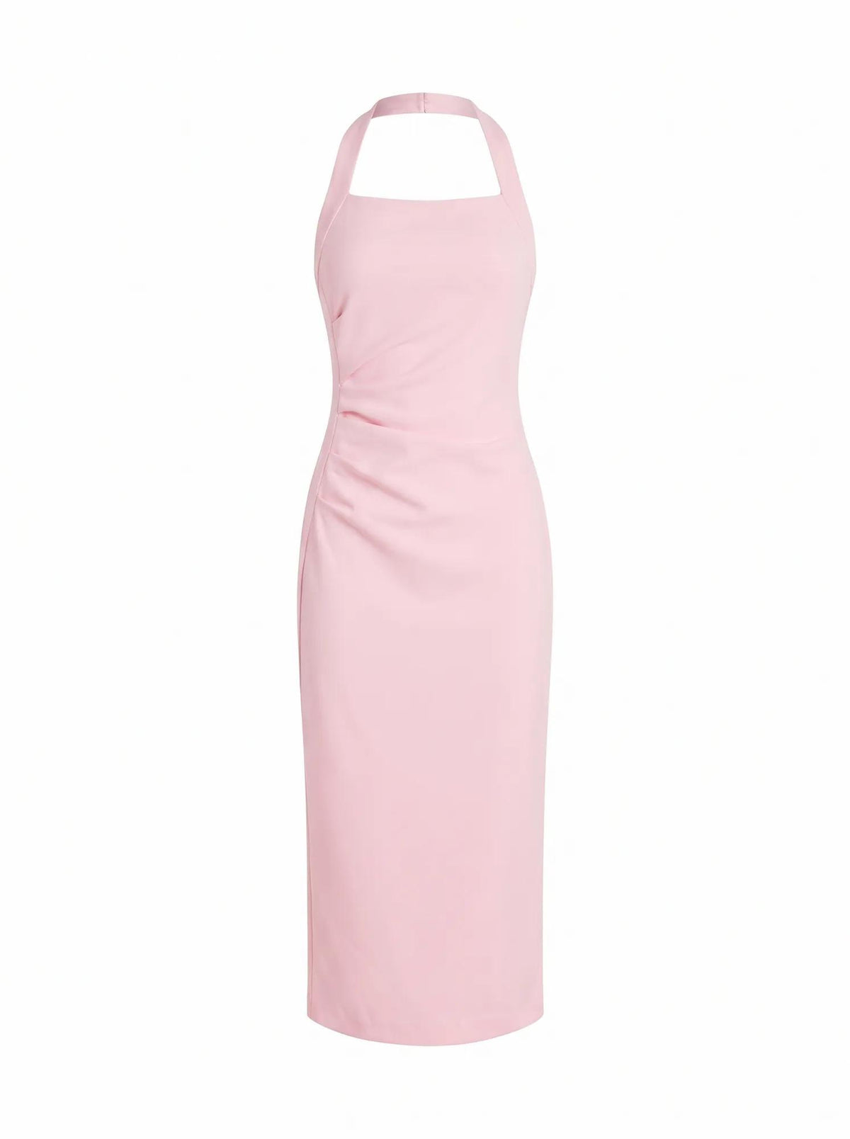 Georgie Halter Ruched Bodycon Dress Cherry Blossom_mannequin
