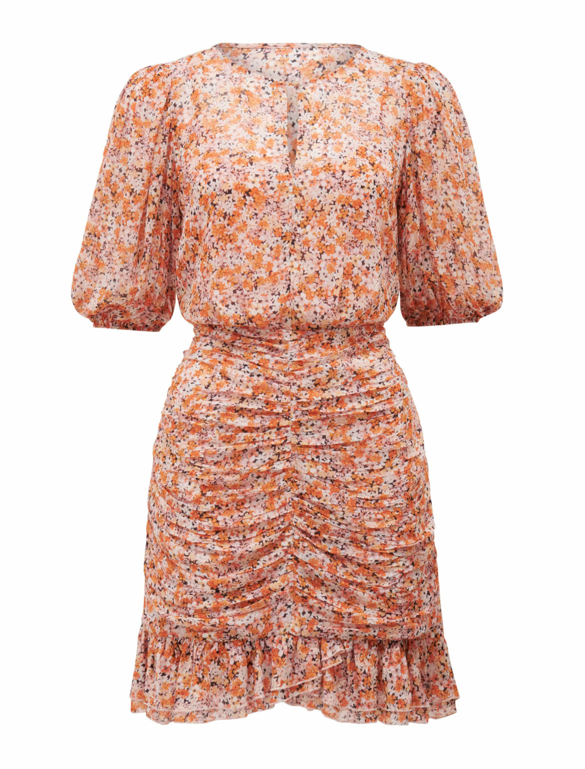 Kylie Ruched Mini Dress Packed Floral Ditsy_mannequin