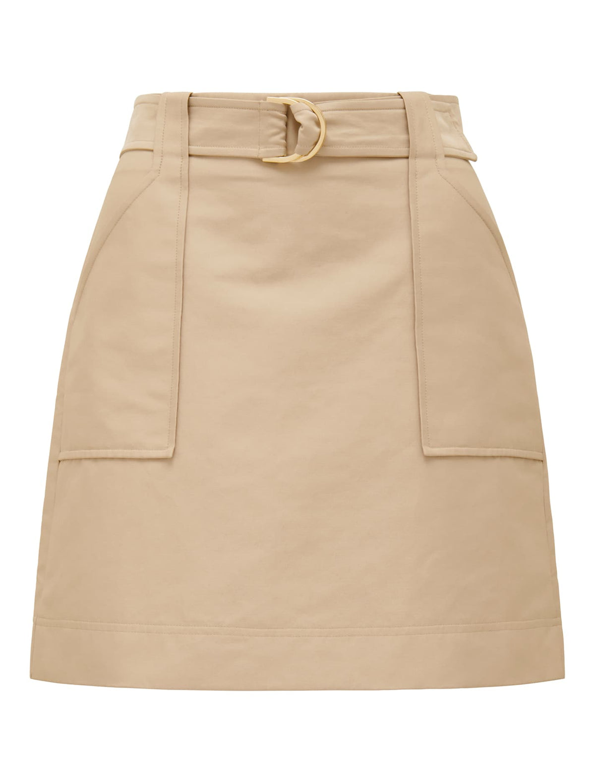 Maria D-Ring Mini Skirt Stone_mannequin