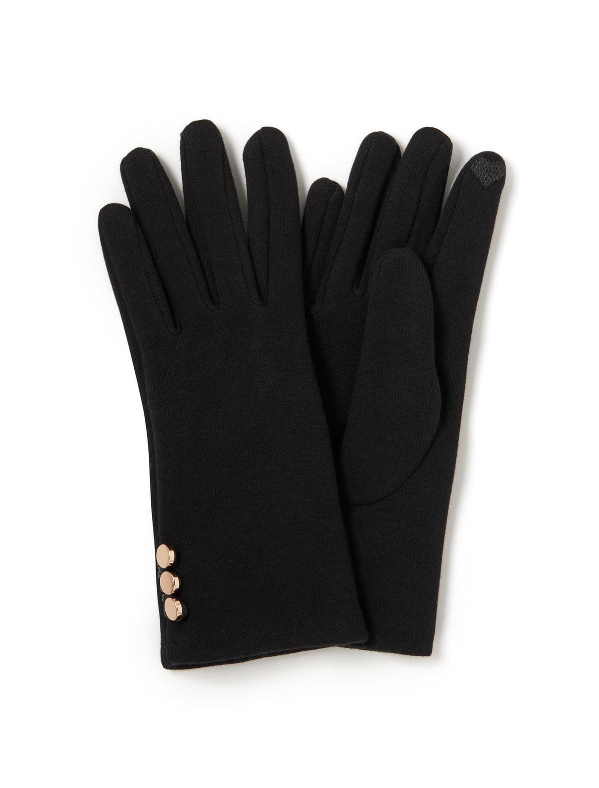 Bernie Button Glove Black_mannequin