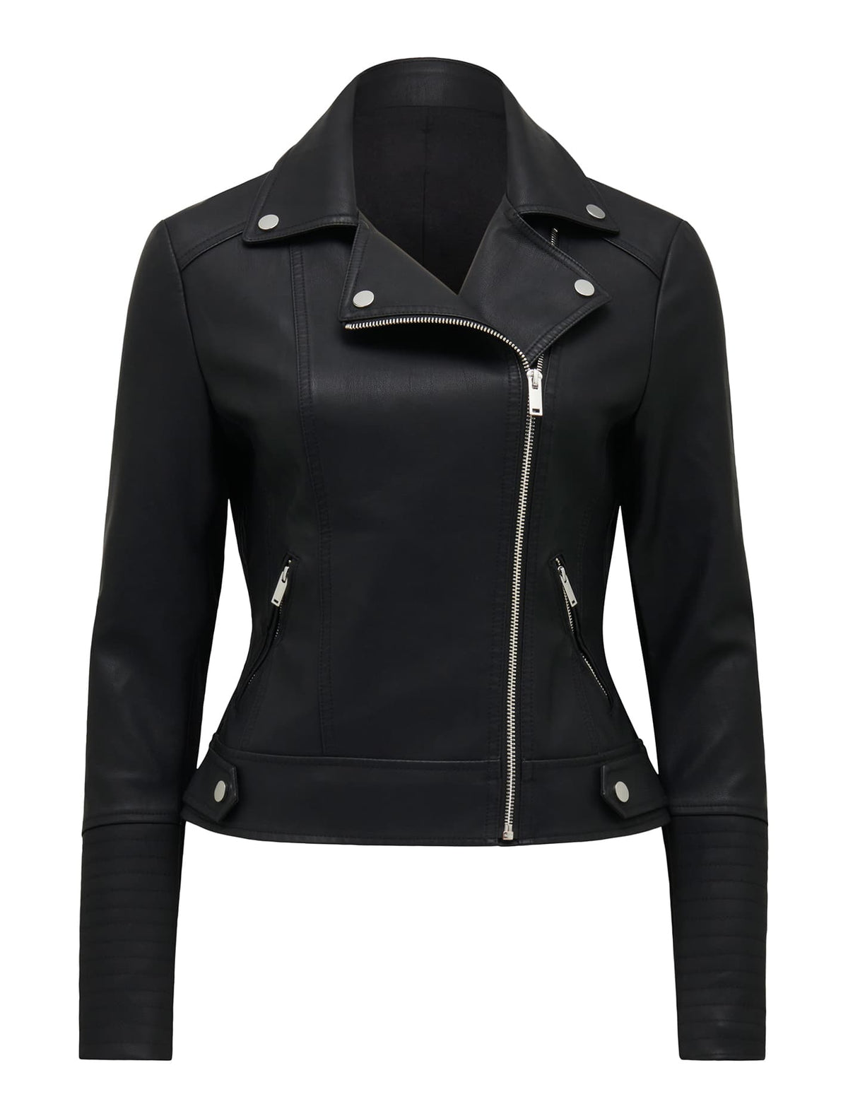 Heidi PU Biker Jacket Black_mannequin