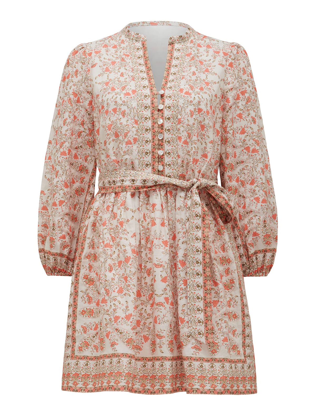 Dolly Button-Through Mini Dress KAVALA SCARF_mannequin