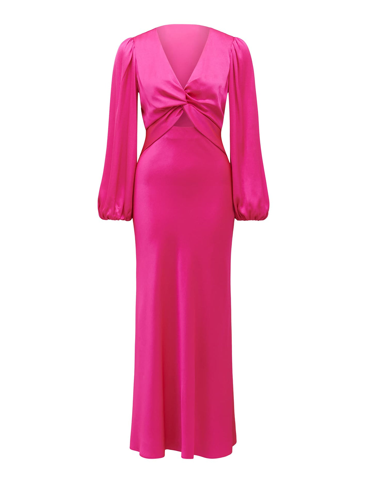 Wren Long Sleeve Twist Maxi Valley Pink_mannequin