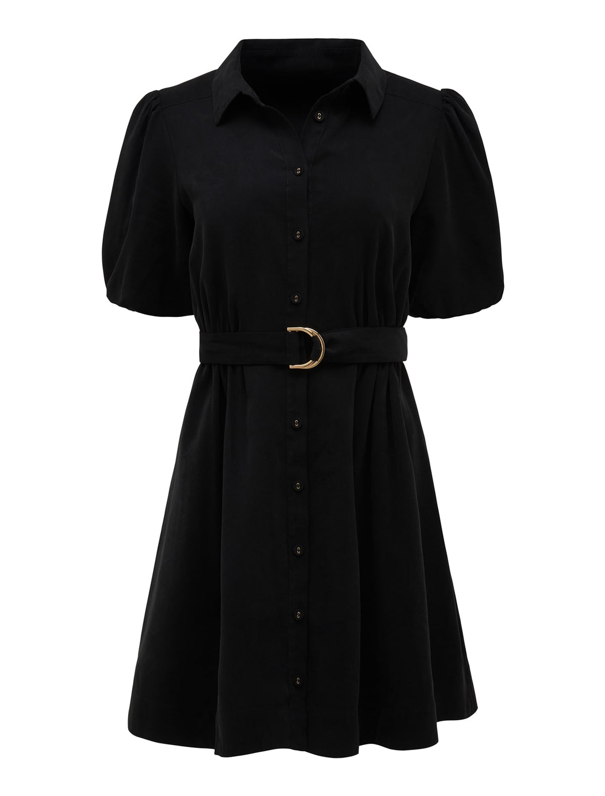 Tamara Belted Waist Mini Dress Black_mannequin