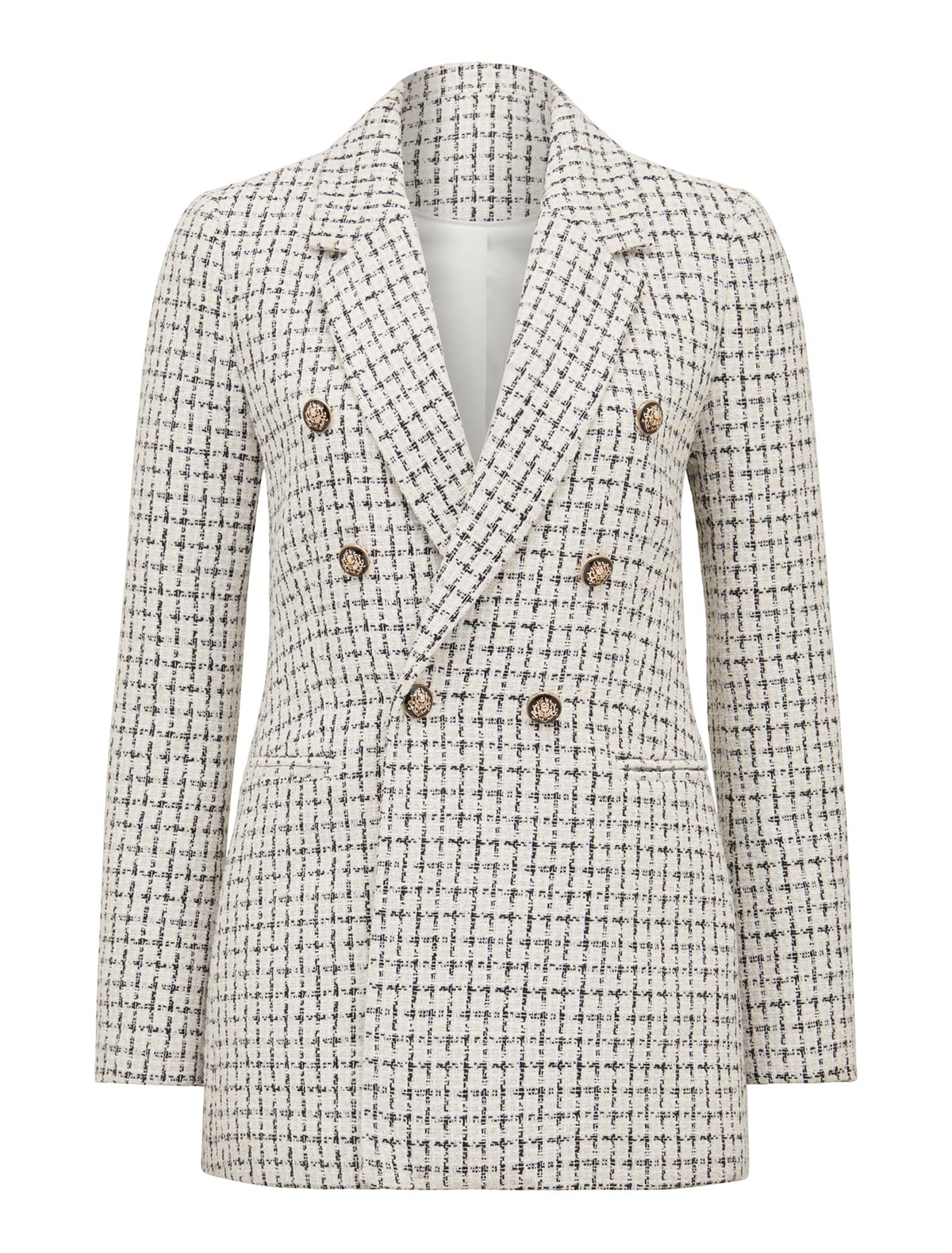Pearl Boucle Jacket Cream/Black Boucle Suit_mannequin