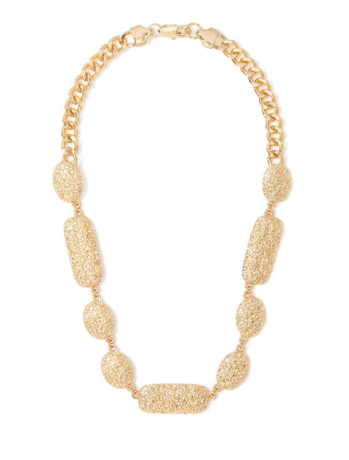 Signature Brielle Textured Necklace Gold_mannequin