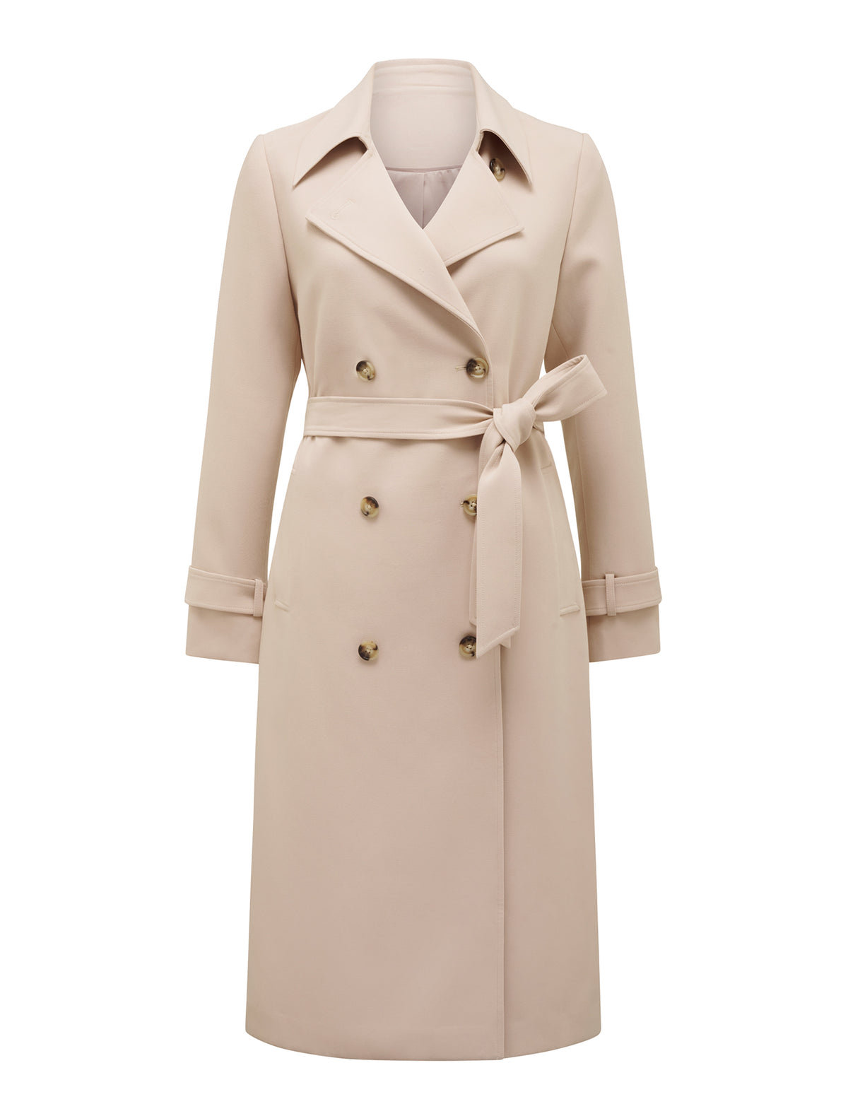 Leanne Crepe Trench Coat Stone Taupe_mannequin