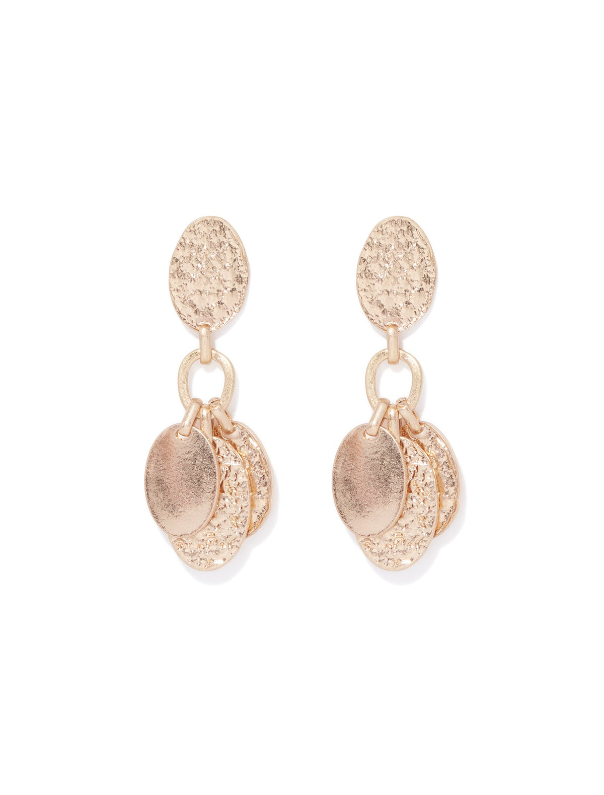 Signature Darielle Disc Earrings Gold_mannequin