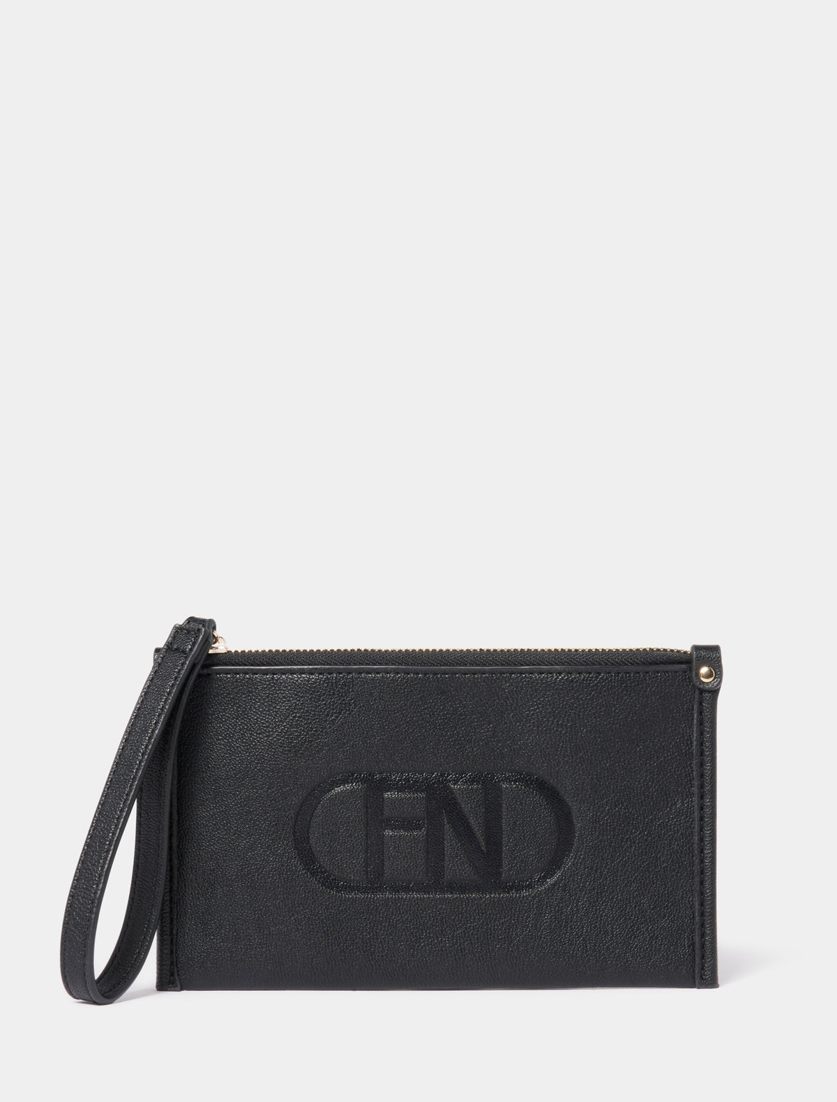 Alannah Logo Wristlet Wallet Black_mannequin