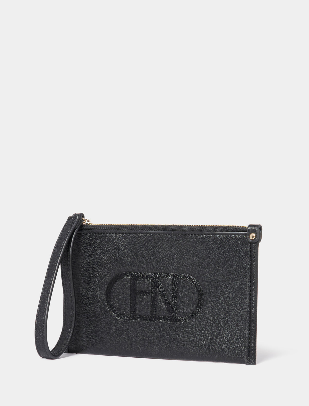 Alannah Logo Wristlet Wallet Black_mannequin
