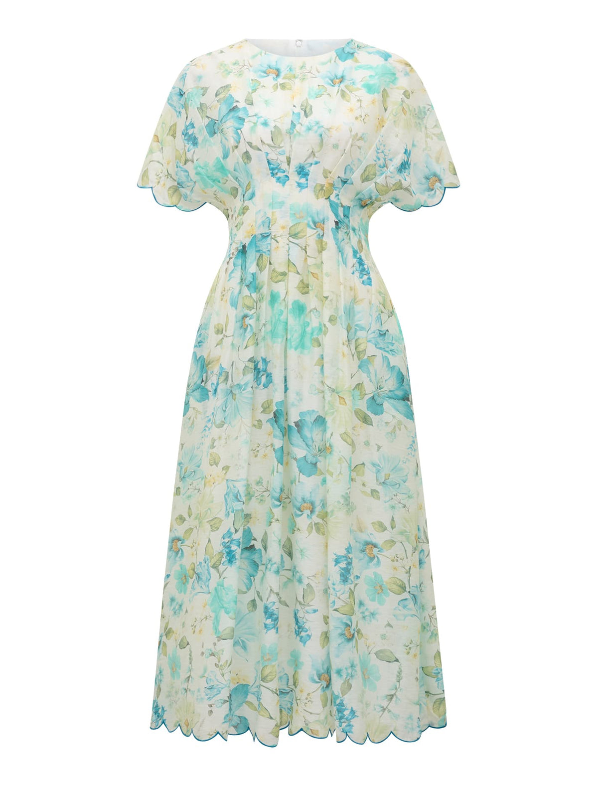 Eve Scallop Trim Midi Dress Macy Floral_mannequin
