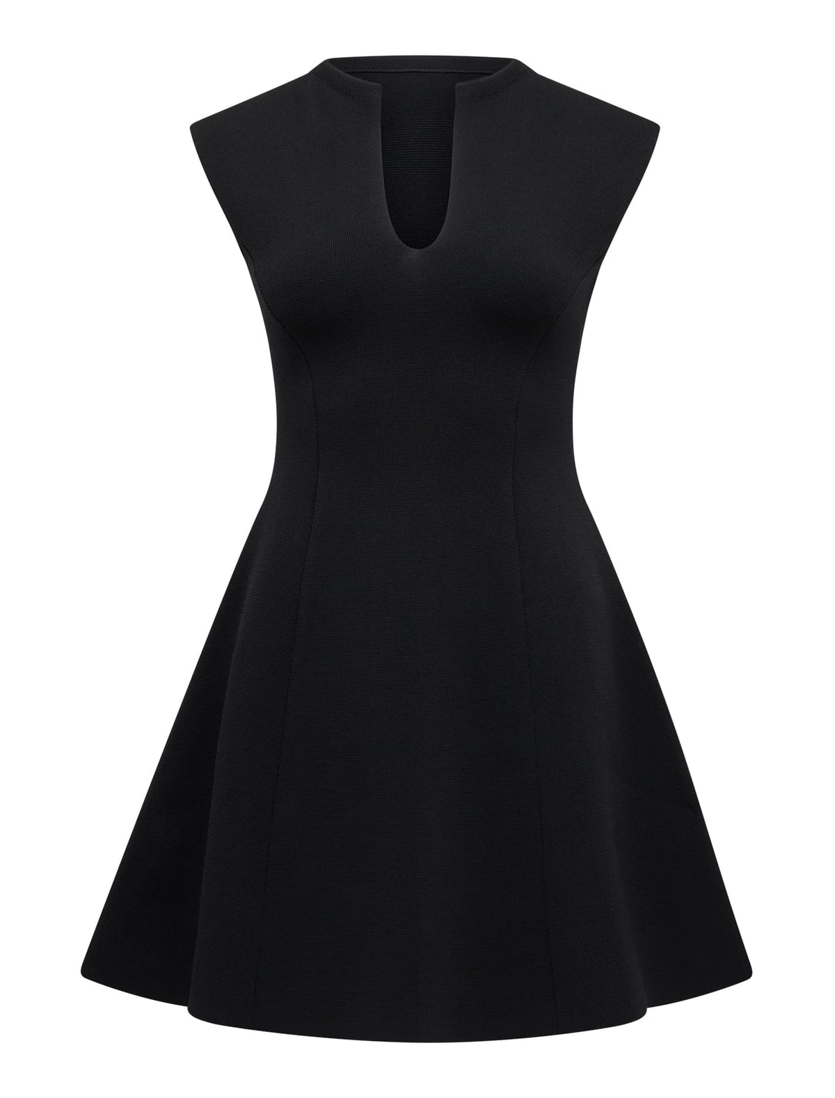 Katerina Crepe Knit Mini Dress Black_mannequin