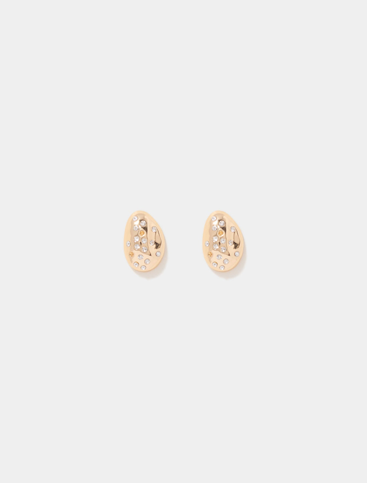 Natalie Stone Droplet Earrings Gold/Crystal_mannequin