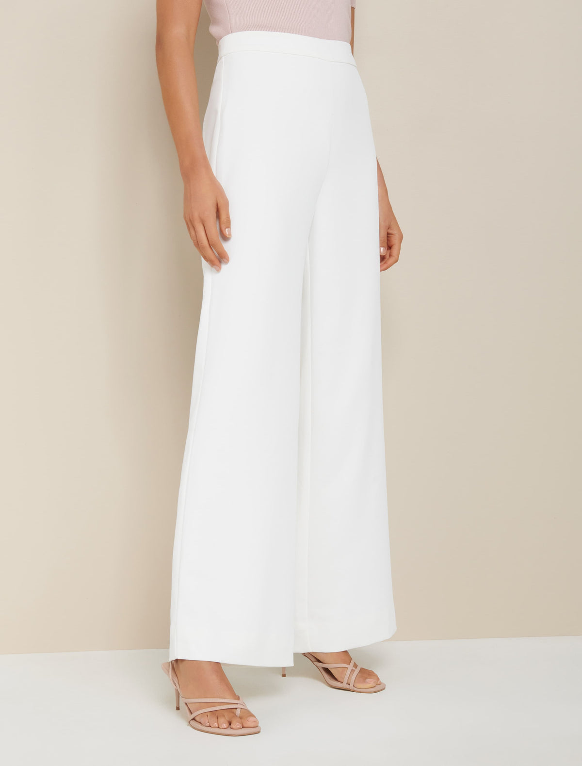 Abigail Wide Leg Pant Porcelain