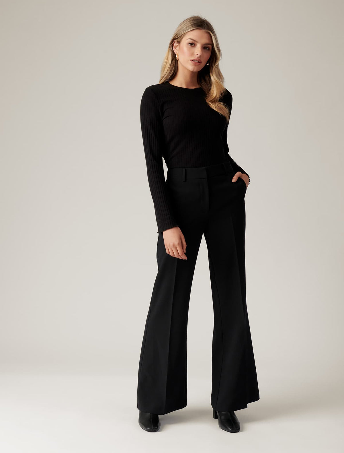 Sofia Flare Sleeve Top Black