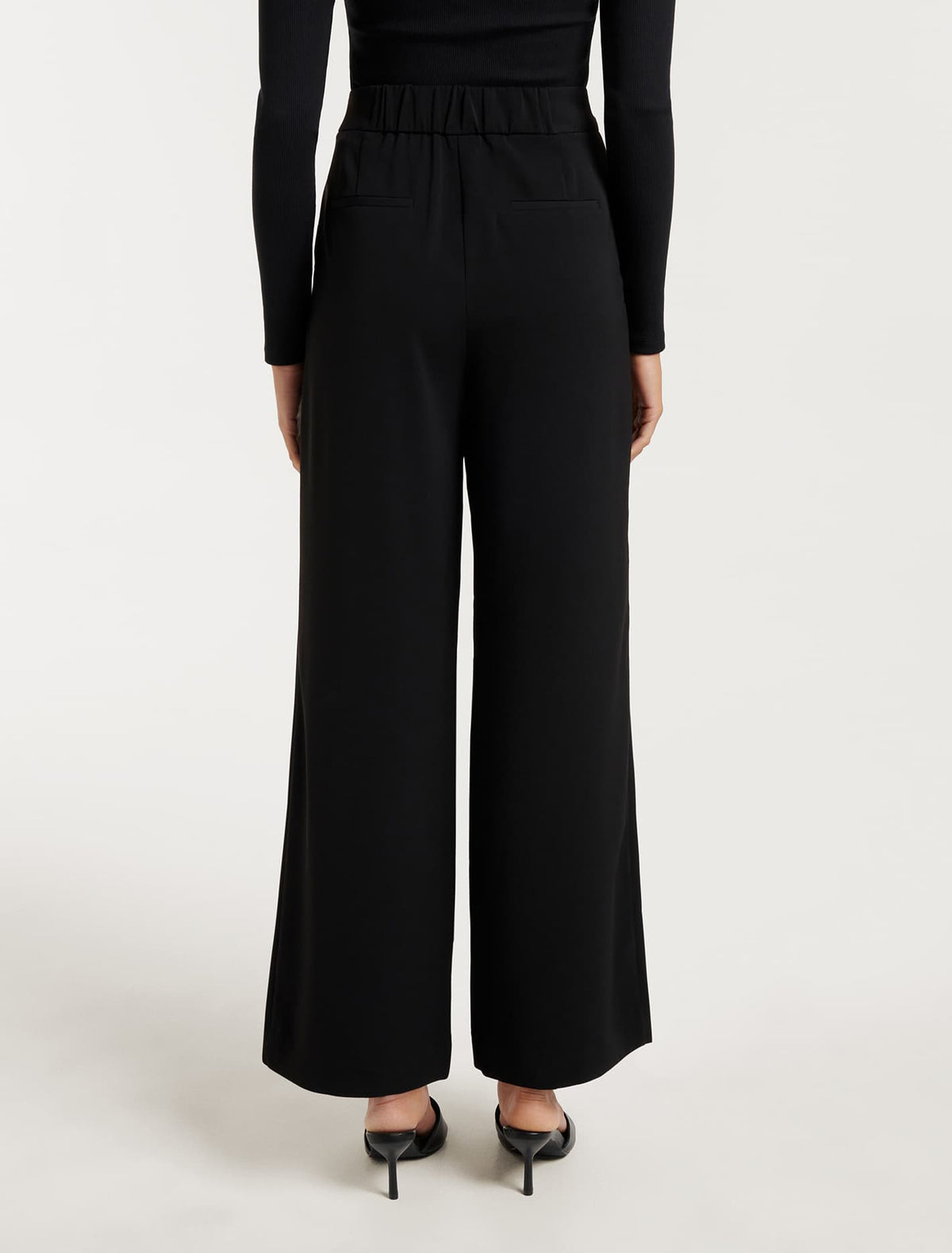 Nylah Petite Wide Leg Pants Black