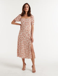 Brianna Printed Midi Dress Ashburn Ditsy