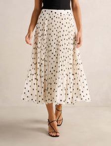 Aurora Pleated Skirt Porcelain Edmond Spot
