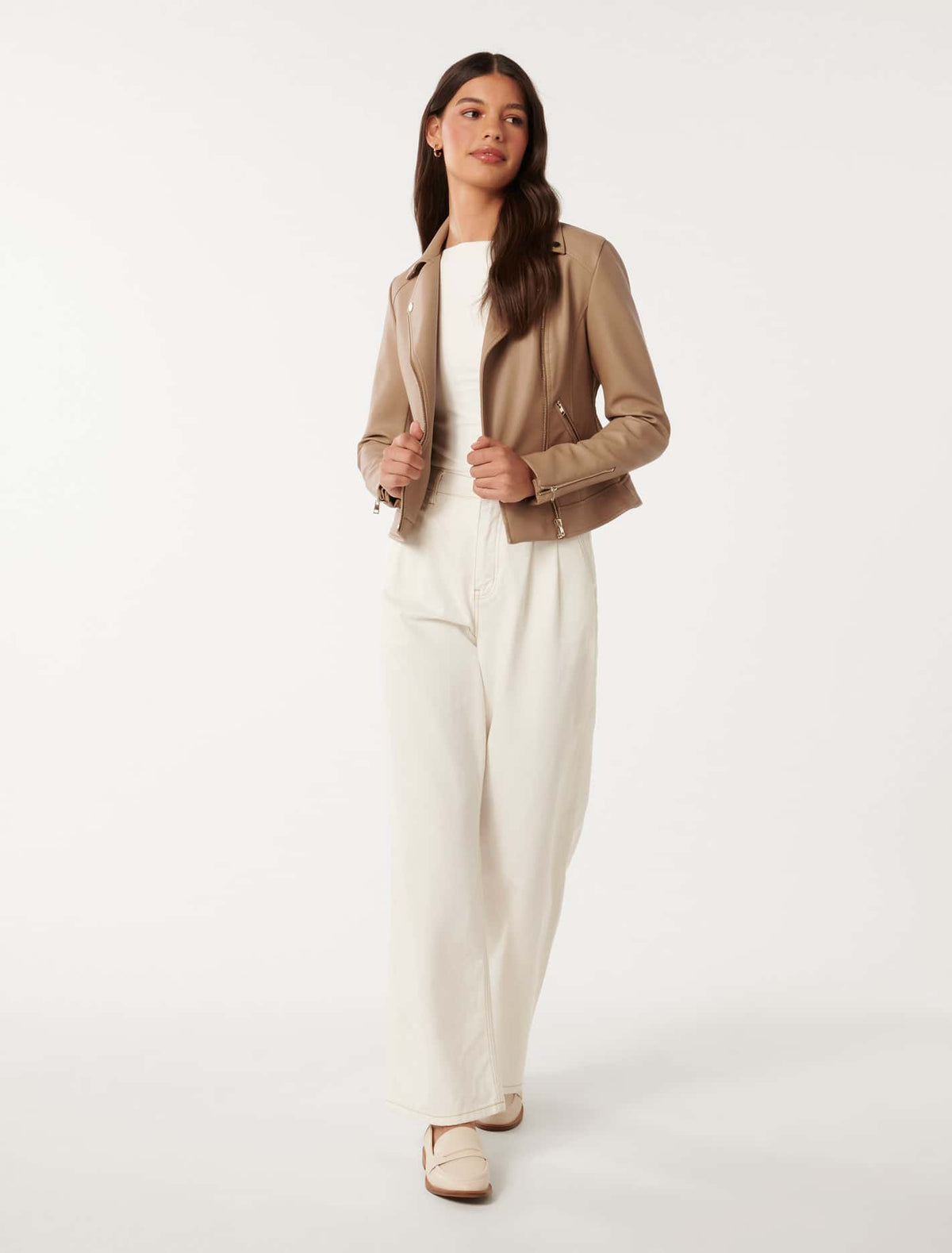Kylie Biker Jacket Coffee